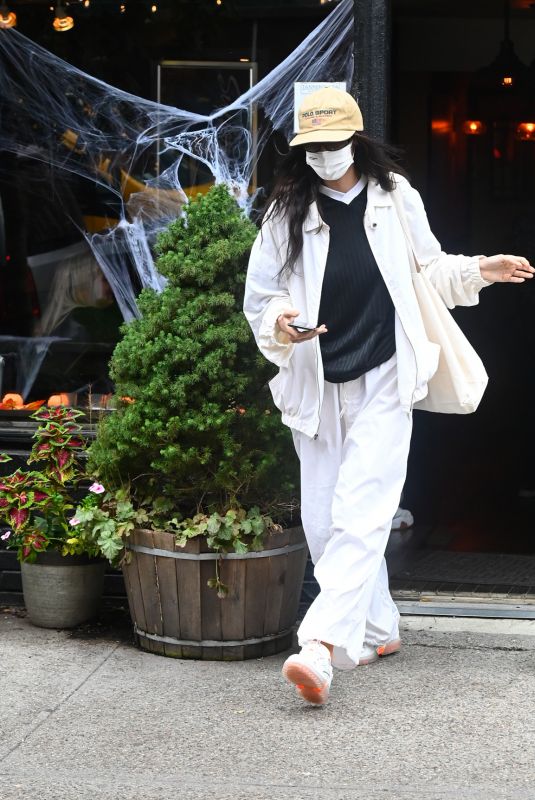 BELLA HADID Out and About in New York 10/13/2021