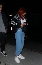 BELLA THORNE Arrives at Nice Guy in Los Angeles 10/05/2021