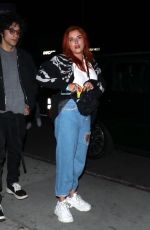 BELLA THORNE Arrives at Nice Guy in Los Angeles 10/05/2021