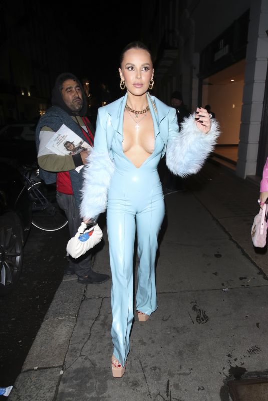 BETSY BLUE ENGLISH Arrives at Halloween Party at Isabel in London 10/29/2021