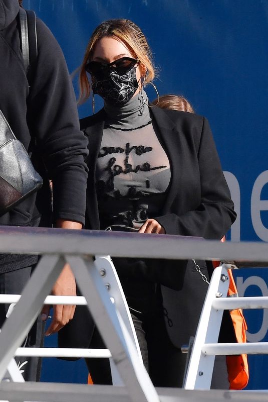 BEYONCE Arrives in Venice 10/15/2021