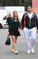 BIANCA GASCOIGNE and Simone Di Pasquale Leaves Dancing With The Stars Rehersals in Rome 10/26/2021