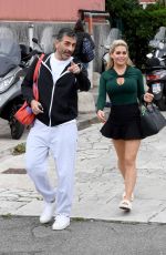BIANCA GASCOIGNE and Simone Di Pasquale Leaves Dancing With The Stars Rehersals in Rome 10/26/2021