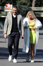 BIANCA GASCOIGNE and Simone Di Pasquale Out in Rome 10/14/2021