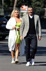 BIANCA GASCOIGNE and Simone Di Pasquale Out in Rome 10/14/2021
