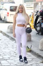 BIANCA GASCOIGNE Arrives Dancing With The Stars Rehersals in Rome 10/01/2021