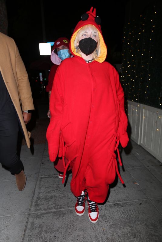 BILLIE EILISH Leaves Doja Cat’s Birthday Party in West Hollywood 10/20/2021