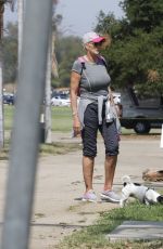 BRIGITTE NIELSEN Out at a Park in Los Angeles 10/04/2021