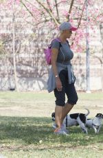BRIGITTE NIELSEN Out at a Park in Los Angeles 10/04/2021