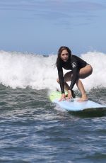 BROOKE NEVIN Out Surfing at North Shore of Oahu in Hawaii 10/28/2021