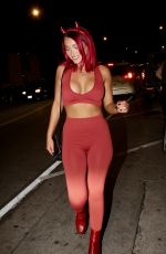 CAMARYN SWANSON in Halloween Costume at Catch LA in West Hollywood 10/29/2021