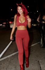 CAMARYN SWANSON in Halloween Costume at Catch LA in West Hollywood 10/29/2021