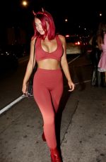 CAMARYN SWANSON in Halloween Costume at Catch LA in West Hollywood 10/29/2021