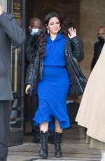 CAMILA CABELLO Leaves L’Oreal Show at Paris Fashion Week 10/03/2021