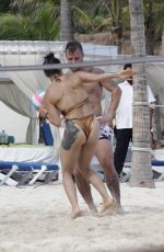 CARA MARIA SORBELLO in Bikini at Playa del Carmen in Mexico 10/09/2021