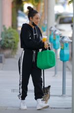 CARA SANTANA Out with Her Dog in West Hollywood 10/09/2021