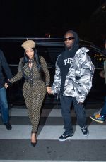 CARDI B Arrives at Carine Roitfeld