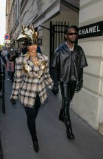 CARDI B Heading from Chanel Store to Dior Store in Paris 09/29/2021