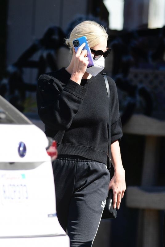 CHARLIZE THERON Out for Lunch in Los Angeles 10/12/2021