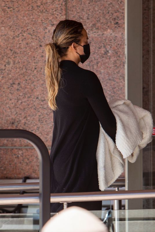 CHRISSY TEIGEN Arrives at an Office Building in Beverly Hills 09/30/2021