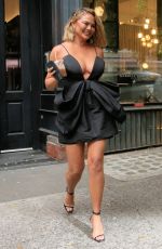 CHRISSY TEIGEN in a Little Black Dress Out in New York 10/26/2021