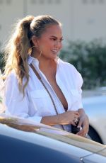 CHRISSY TEIGEN Out in Beverly Hills 10/13/2021