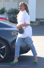 CHRISSY TEIGEN Out in Beverly Hills 10/13/2021