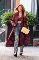 CHRISSY TEIGEN Out in New York 10/28/2021