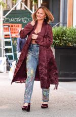 CHRISSY TEIGEN Out in New York 10/28/2021