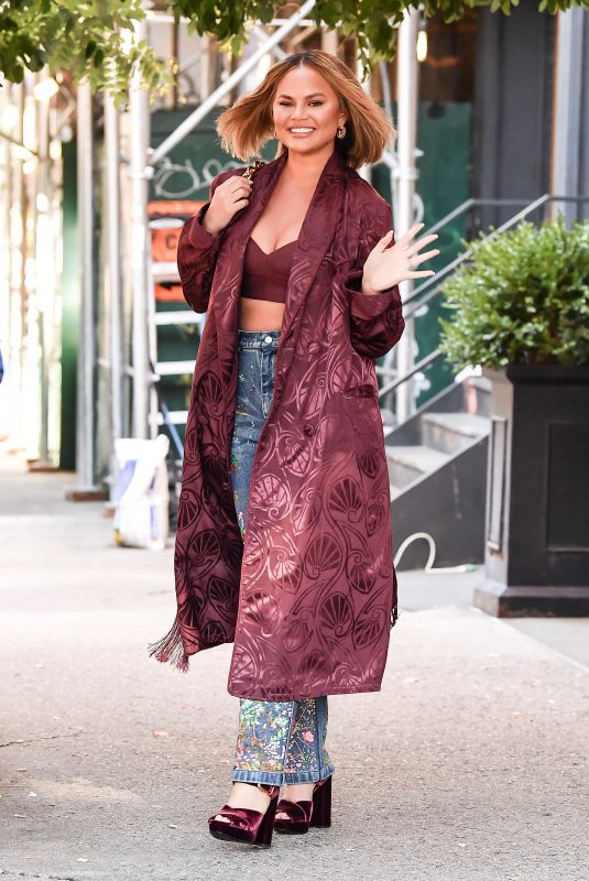 CHRISSY TEIGEN Out in New York 10/28/2021