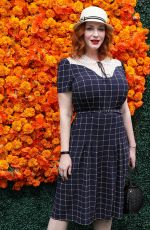 CHRISTINA HENDRICKS at Veuve Clicquot Polo Classic Los Angeles at Will Rogers State Historic Park in Pacific Palisades 10/02/2021