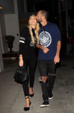 CHRISTINE QUINN and Christian Richard at Spago in Beverly Hills 10/03/2021