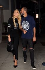 CHRISTINE QUINN and Christian Richard at Spago in Beverly Hills 10/03/2021