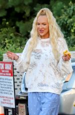 CHRISTINE QUINN Out Eating Cornbread in West Hollywood 10/12/2021