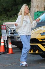 CHRISTINE QUINN Out Eating Cornbread in West Hollywood 10/12/2021