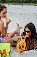 CLAUDIA ROMANI and CLOE GRECO in Bikinis in Miami 10/28/2021