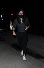 COURTENEY COX Out for Dinner at Giorgio Baldi in Santa Monica 10/05/2021