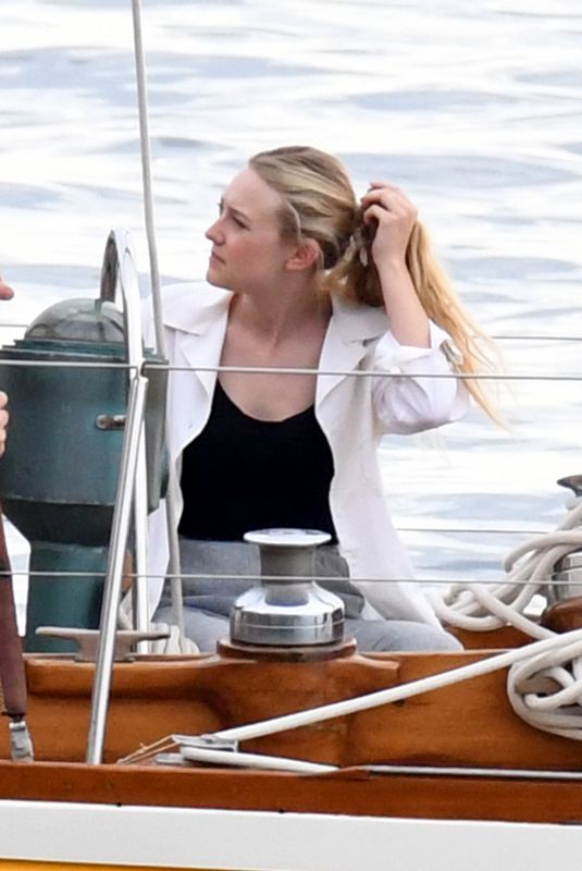 DAKOTA FANNING at a Set of Mr. Ripley in Atrani 10/26/2021