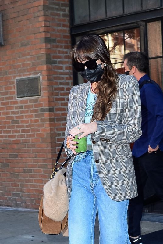 DAKOTA JOHNSON Leaves Her Apartment in New York 10/25/2021