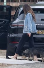 DAKOTA JOHNSON Out with Her Dog in Malibu 10/30/2021