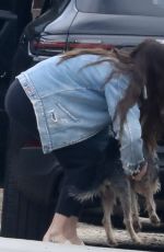 DAKOTA JOHNSON Out with Her Dog in Malibu 10/30/2021