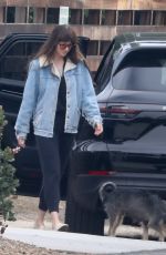 DAKOTA JOHNSON Out with Her Dog in Malibu 10/30/2021