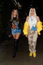 DEMI and FRANKIE SIMS Night Out in Kensington 10/17/2021