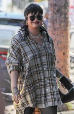 DEMI LOVATO and PARIS HILTON on the Set of Their New Show in West Hollywood 10/13/2021