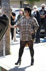 DEMI LOVATO and PARIS HILTON on the Set of Their New Show in West Hollywood 10/13/2021