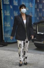 DEMI LOVATO Arrives at Live with Kelly and Ryan in New York 09/30/2021