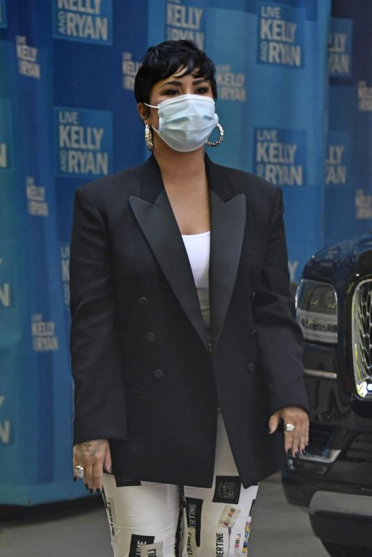 DEMI LOVATO Arrives at Live with Kelly and Ryan in New York 09/30/2021