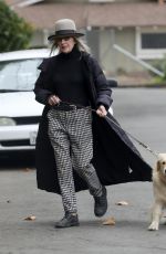DIANE KEATON Out with Her Golden Retriever in Brentwood 10/23/2021
