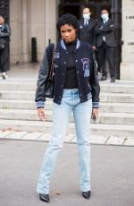 DIDI-STONE OLOMIDE Leaves L’Oreal Show at Paris Fashion Week 10/03/2021
