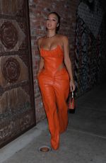 DRAYA MICHELE Out for Dinner at TAO in West Hollywood 10/14/2021